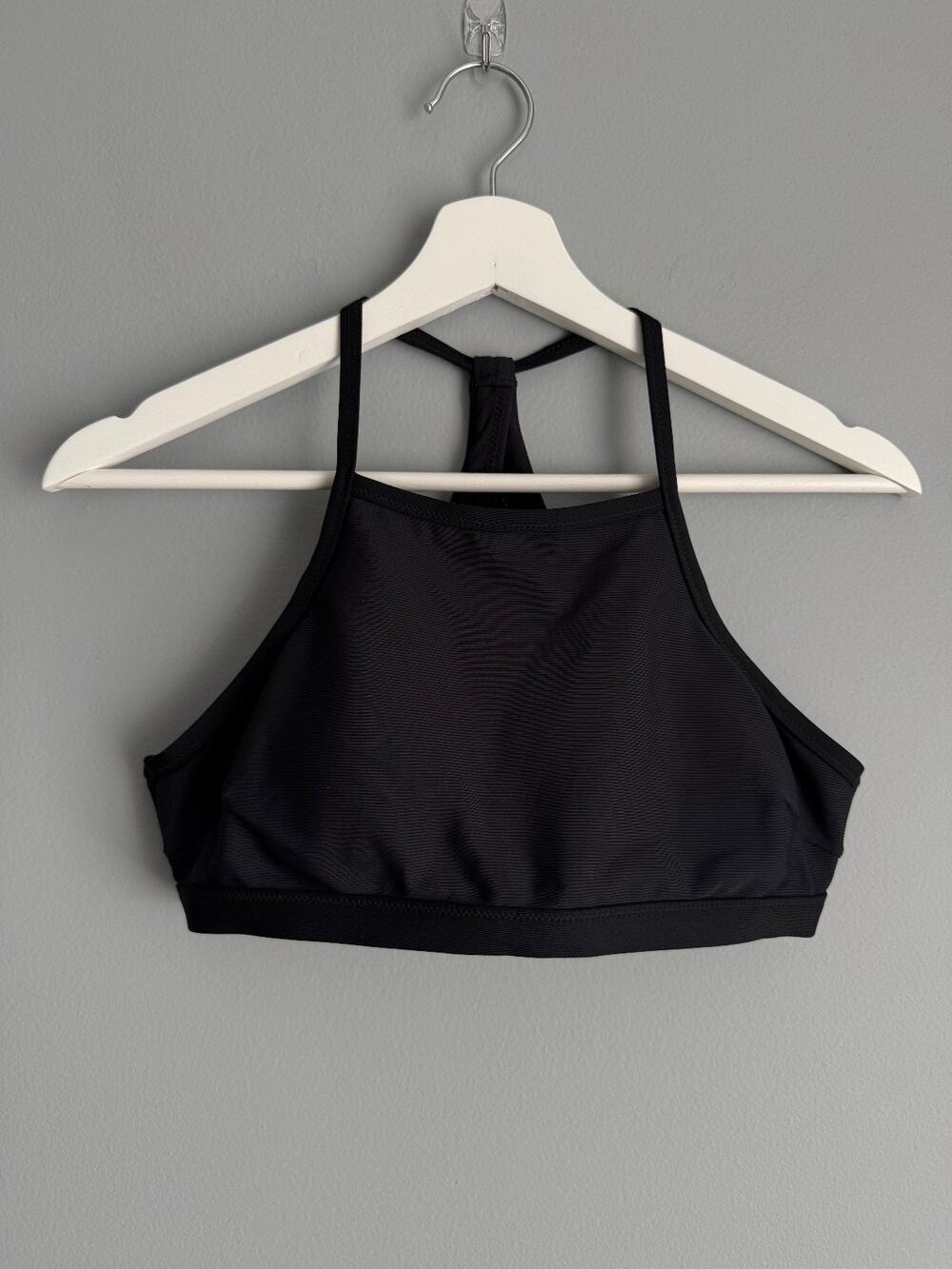 Athleta Women's S Black High Neck Halter Top Racerback Sporty Chic Versatile
